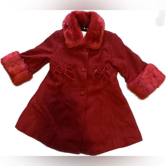 18M Children’s Palace Red Formal Coat Darling Dressing for Little Princesses! 👑 - Picture 2 of 12